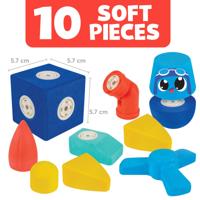 Blockaroo magnetische foam blokken vliegtuig box, 10dlg.