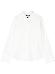 A.P.C. chemise en coton à manches longues - Blanc