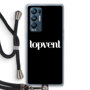 Topvent Zwart: Oppo Find X3 Neo Transparant Hoesje met koord