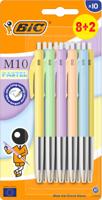 Bic balpen M10 Clic Colors 8+2 gratis, op blister