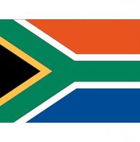 10x Stickertjes Zuid Afrika vlag 10 cm   -