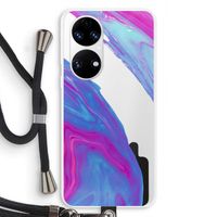 Zweverige regenboog: Huawei P50 Transparant Hoesje met koord