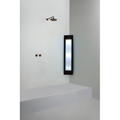 Sunshower Round Medium Plus infrarood + UV licht opbouw incl. installatieset hoek 140x33x25cm Black M0600-M0102-SML0800