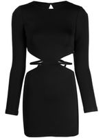 Cynthia Rowley robe courte à manches longues - Noir - thumbnail