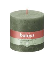 Bolsius kaars rustiek 10x10 cm fresh olijf