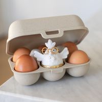Koziol Bio-Circulair - Eggs To Go Mini Eierdoos - Gerecycled Zonnebloemolie - Bruin - thumbnail