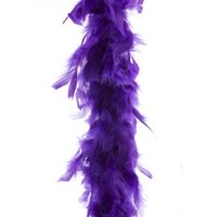 Toppers Carnaval verkleed veren Boa kleur paars 190 cm - Verkleed boa