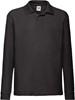 Fruit Of The Loom F504K Kids´ Long Sleeve 65/35 Polo - Black - 116