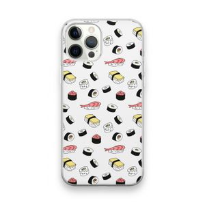 Sushi time: iPhone 12 Pro Max Transparant Hoesje
