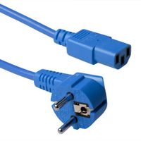ACT AK5132 230V Stroomkabel CEE7/7 Male (Haaks)/C13 Blauw - 60 cm