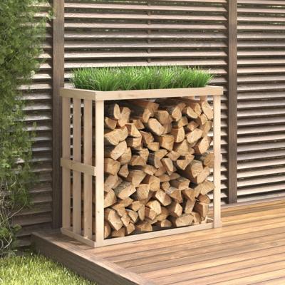 Houtblokhouder 108x52x106 cm massief grenenhout