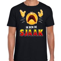 Ik ben de Sjaak fun emoticon shirt heren zwart 2XL  - - thumbnail