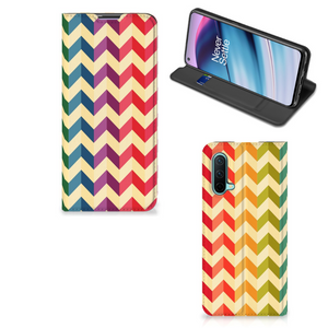 OnePlus Nord CE 5G Hoesje met Magneet Zigzag Multi Color