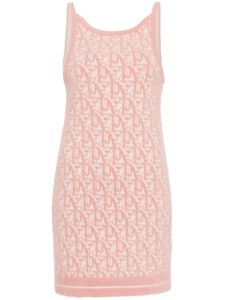 Palm Angels monogram-jacquard knitted minidress - Rose