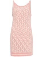 Palm Angels monogram-jacquard knitted minidress - Rose - thumbnail