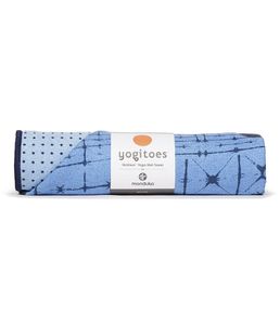 Manduka Yogitoes Skidless Yoga Handdoek – Star Dye Clear Blue  - Blauw - 173 x 61 cm