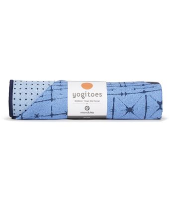 Manduka Yogitoes Skidless Yoga Handdoek - Star Dye Clear Blue - Blauw - 173 x 61 cm