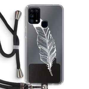 Pluim: Samsung Galaxy M31 Transparant Hoesje met koord