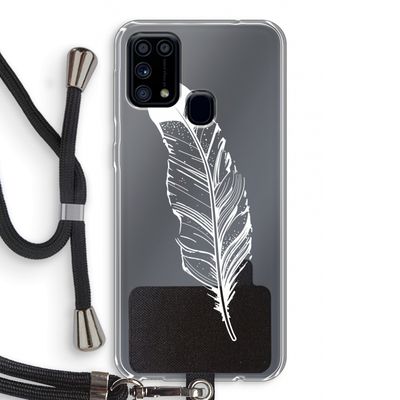 Pluim: Samsung Galaxy M31 Transparant Hoesje met koord