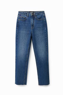 Straight fit cropped jeans - BLUE - 42