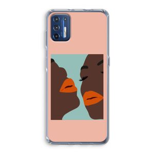 Orange lips: Motorola Moto G9 Plus Transparant Hoesje
