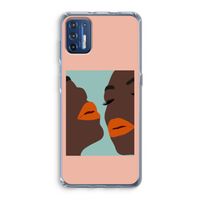 Orange lips: Motorola Moto G9 Plus Transparant Hoesje