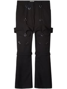 Off-White pantalon cargo à détail de boucle - Noir