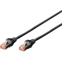 Digitus DK-1644-070/BL RJ45 Netwerkkabel, patchkabel CAT 6 S/FTP 7.00 m Zwart Halogeenvrij, Verdraaide paren, Snagless, Vlambestendig 1 stuk(s) - thumbnail