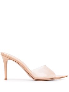 Gianvito Rossi mules Elle 85 mm à brides transparentes - Tons neutres