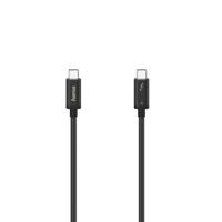 Hama 00200659 Thunderbolt-kabel Thunderbolt Aansluitkabel Thunderbolt (USB-C) stekker, Thunderbolt (USB-C) stekker 0.8 m Zwart Afgeschermd (dubbel), Ultra HD