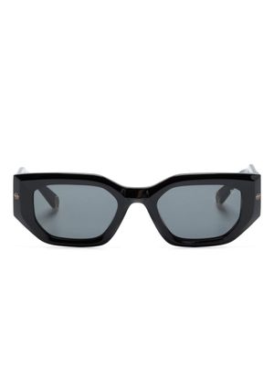 Philipp Plein Eyewear lunettes de soleil carrées à logo gravé - Noir