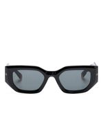 Philipp Plein lunettes de soleil carrées à logo gravé - Noir