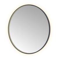 Spiegel Hotbath &MORE 100x100 cm LED-Verlichting Spiegelverwarming Rond Geborsteld Zwart PVD