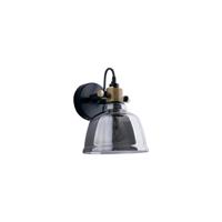 Lyora Glas wandlampjeAmalfi zwart met goud - 9154