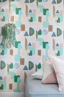 Behang Terrazzo Rol Pastel Behang Terrazzo Rol Pastel