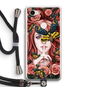 Lady Moth: Pixel 3 Transparant Hoesje met koord
