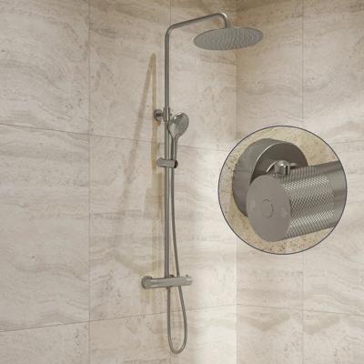 Regendouche set SaniClear Evolution Curved | Opbouw | 20 cm | Mengkraan | Incl.Handdoucheset | RVS