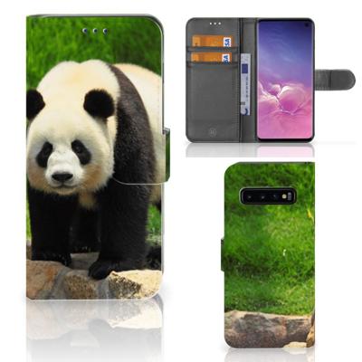 Samsung Galaxy S10 | Telefoonhoesje | Met pasjeshouder | Panda