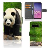 Samsung Galaxy S10 | Telefoonhoesje | Met pasjeshouder | Panda