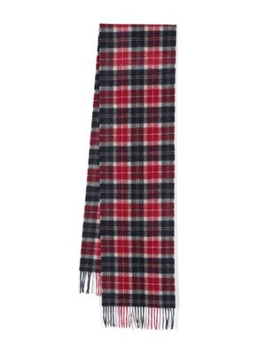 Barbour écharpe en laine à motif tartan - Bleu