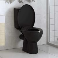 VidaXL Toiletbril soft-close met quick-release ontwerp zwart