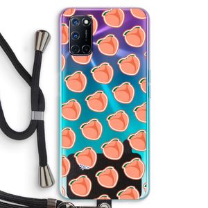 Just peachy: Oppo A52 Transparant Hoesje met koord