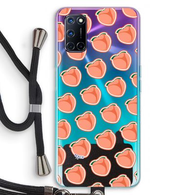 Just peachy: Oppo A52 Transparant Hoesje met koord