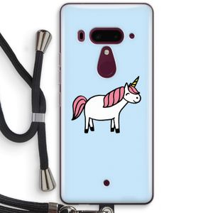 Eenhoorn: HTC U12+ Transparant Hoesje met koord