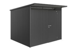 Metalen Berging AvantGarde A6 260x260x220 cm met enkele deur- Lessenaarsdak- Metaal- Biohort