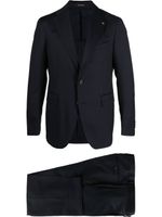 Tagliatore costume en laine à veste à simple boutonnage - Bleu