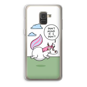 Unicorn: Samsung Galaxy A8 (2018) Transparant Hoesje