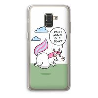 Unicorn: Samsung Galaxy A8 (2018) Transparant Hoesje
