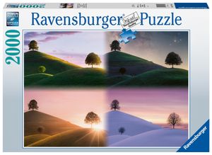 Ravensburger puzzel 2000 stukjes stemmingsvolle bomen en bergen