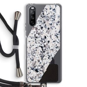 Gespikkelde marmer: Sony Sony Xperia 10 III Transparant Hoesje met koord